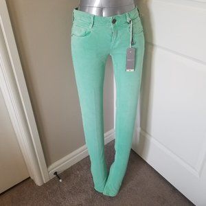 G Star Raw Denim New Radar Skinny Color Women's Jean's - Jade Green